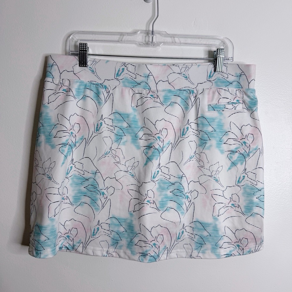 NWOT‎ Pebble Beach Performance Skort XL White Blue Pink Activewear